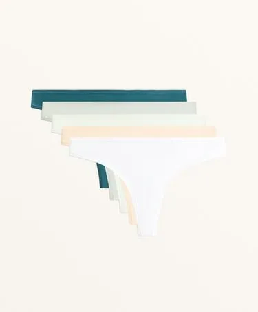 5 COTTON BLEND THONGS- Заказать в России