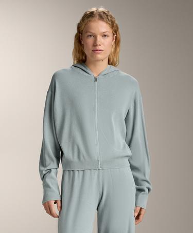 OYSHO Жакет с капюшоном из ребристого трикотажа купить с доставкой.