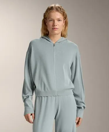 HOODED RIB-KNIT JACKET- Заказать в России