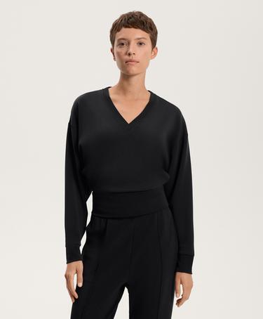 OYSHO Свитшот с V-образным вырезом и приталенной талией из мягкого модала купить с доставкой.