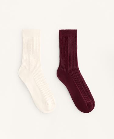 OYSHO Носки классические ARAN в количестве 2 пары купить с доставкой.