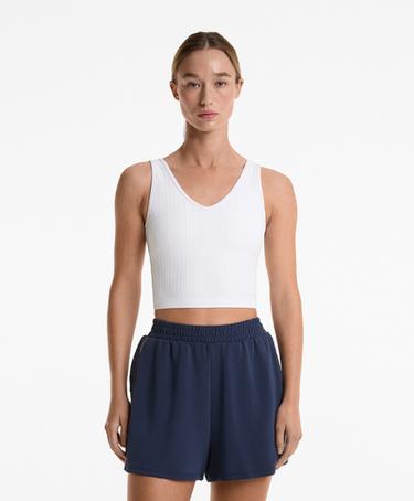 OYSHO Майка с плетеным рубчиком купить с доставкой.