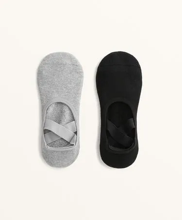 2 пары носков из смесового хлопка с лентами для йоги и пилатеса