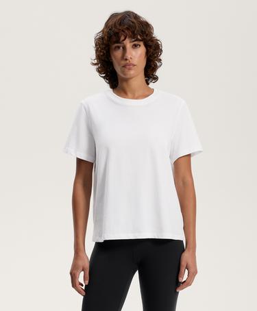 OYSHO Футболка из смесового хлопка с короткими рукавами