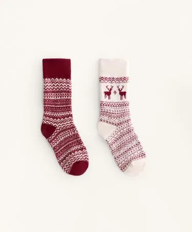 2 пары классических носков с жаккардовым узором- Заказать в России