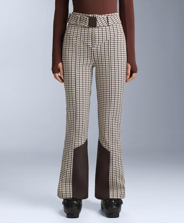 OYSHO WATER-RESISTANT HIGH-RISE PRINTED FLARE STRETCH SKI TROUSERS