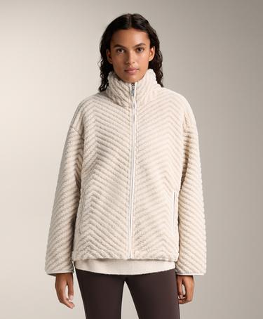 OYSHO HERRINGBONE FAUX-SHEARLING JACKET купить с доставкой.