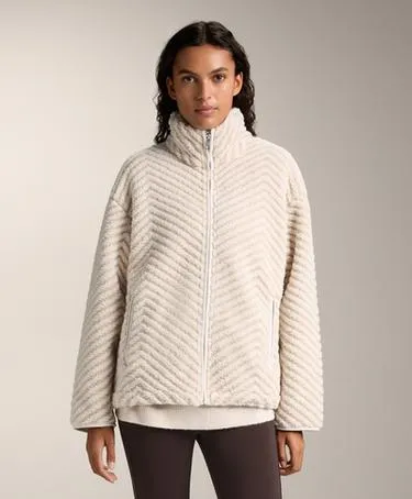 HERRINGBONE FAUX-SHEARLING JACKET- Заказать в России