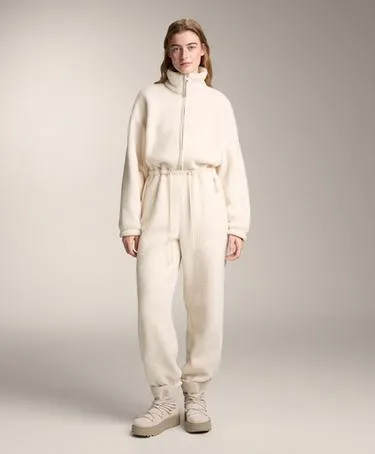 Легкий комбинезон из искусственной овчины с регулируемой талией- Заказать в России