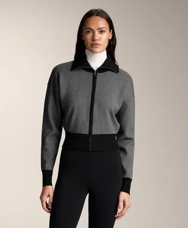 Вязаная куртка с принтом «гусиная лапка»- Заказать в России