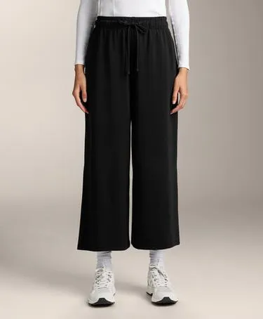 Широкие укороченные брюки из мягкой ткани с модалом- Заказать в России