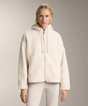 Куртка из искусственной овчины с капюшоном