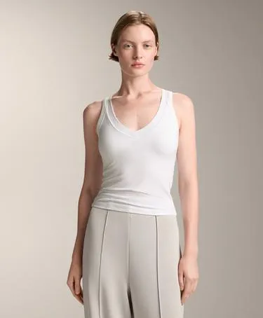 TANK TOP в рубчик из смеси модала