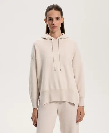 Длинный вязаный джемпер с капюшоном- Заказать в России