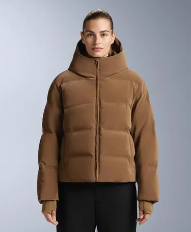 Водостойкая стеганая куртка SKI из атласа с пухом MINARDI PIUME- Заказать в России