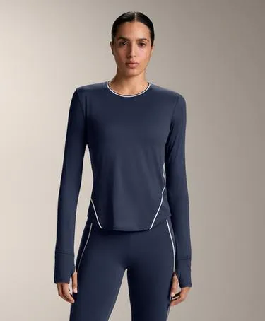 Лонгслив из высокотехнологичной ткани с кантом