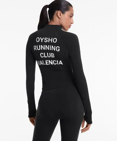 OYSHO RUNNING CLUB VALENCIA LIGHT WARM TECHNICAL JACKET WITH SEAMS