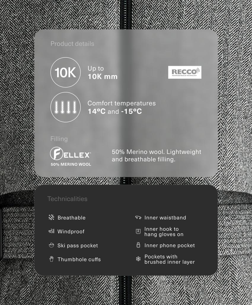 Водостойкая куртка FELLEX® Wool Blend SKI