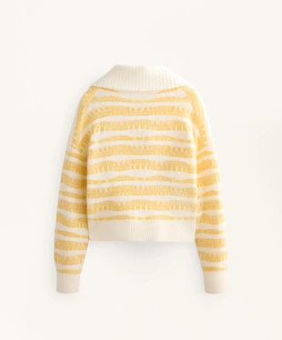 STRIPED JACQUARD KNIT JACKET- Заказать в России