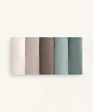 Набор из 5 трусов танга из смесового хлопка- Заказать в России