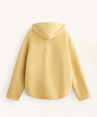 Куртка из искусственной овчины с капюшоном- Заказать в России