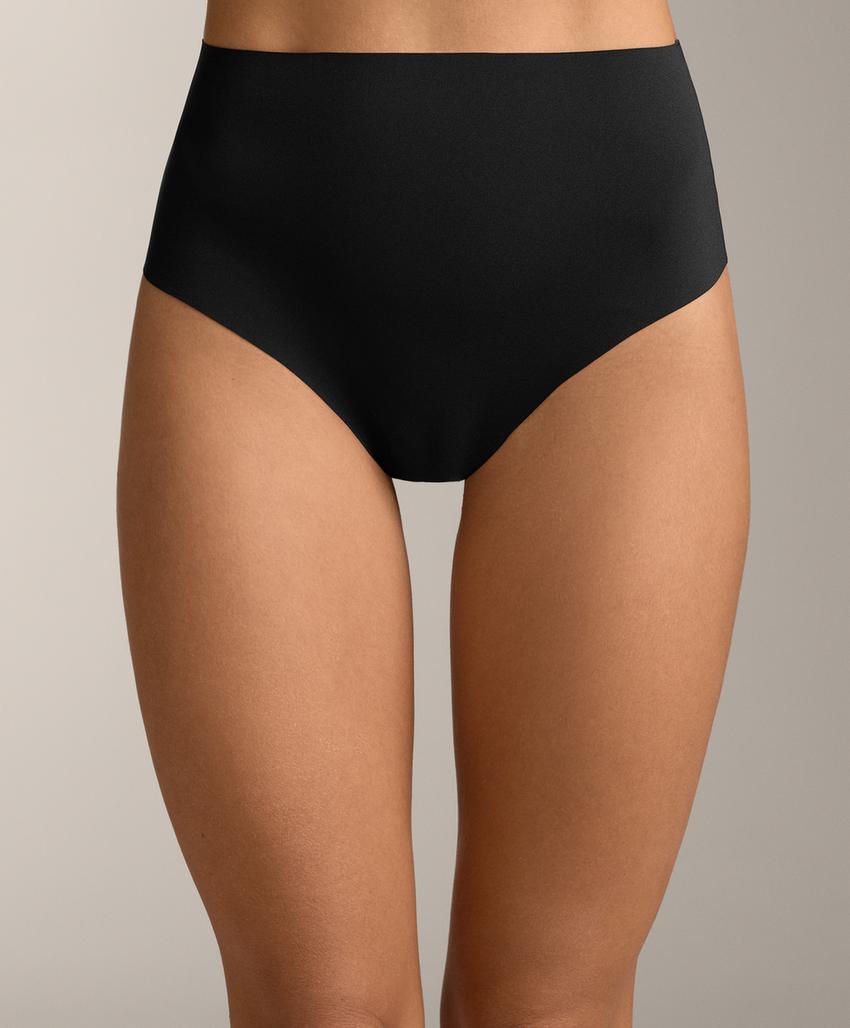 2 high-rise invisible polyamide blend medium-support thongs