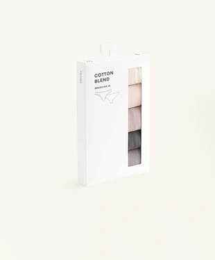 5 трусов бразильяно из смесового хлопка- Заказать в России