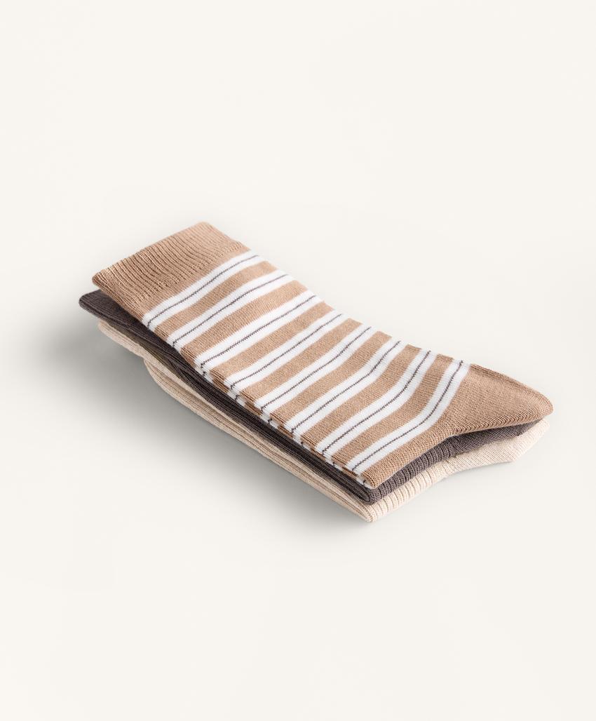 3 пары классических носков из смесового хлопка