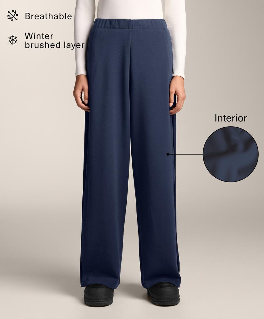 Брюки-кокон с боковой складкой из ворсовой ткани с модалом