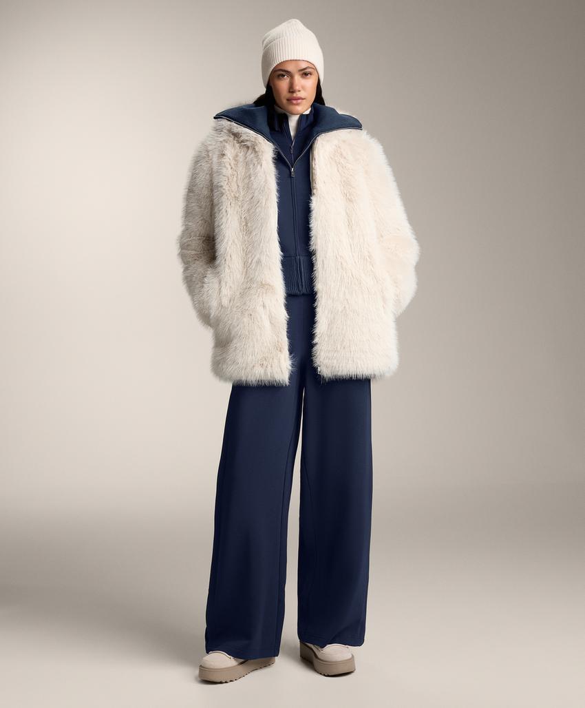 Брюки-кокон с боковой складкой из ворсовой ткани с модалом