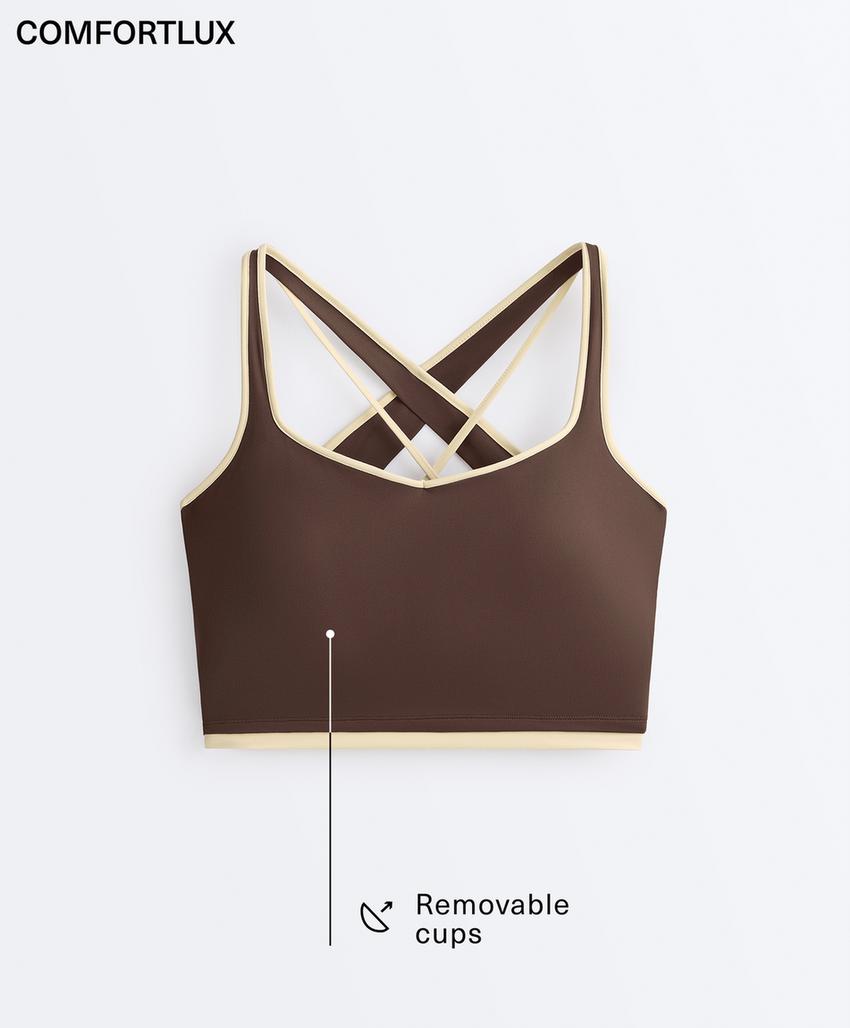 Tank top Comfortlux с контрастной перекрестной спинкой