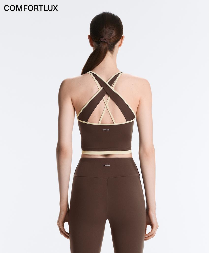 Tank top Comfortlux с контрастной перекрестной спинкой