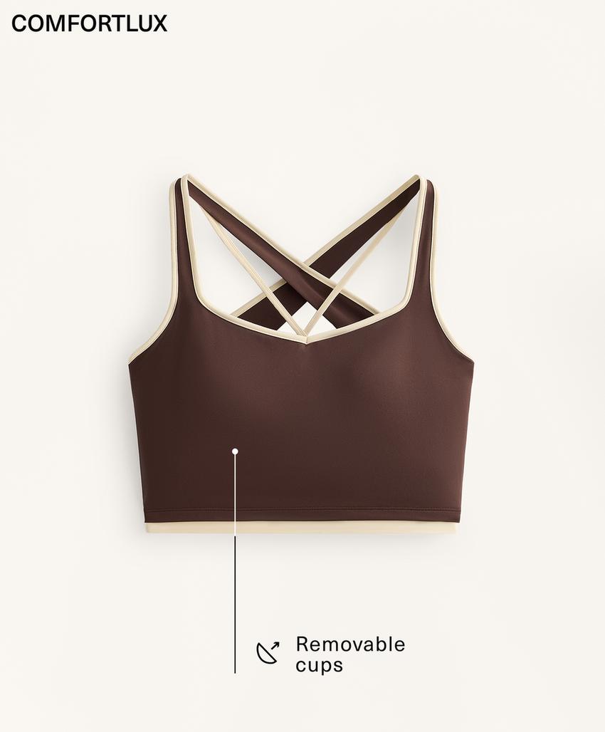 Tank top Comfortlux с контрастной перекрестной спинкой