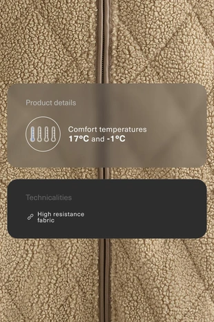 Стеганая куртка из искусственной овчины в ромбы- Заказать в России