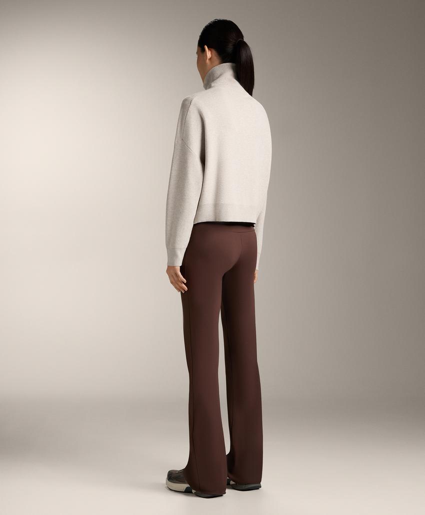 Вязаный свитер с высоким воротником и деталями Rib