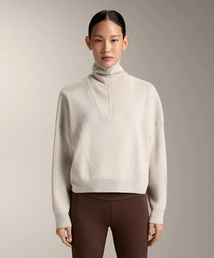 Вязаный свитер с высоким воротником и деталями RIB- Заказать в России