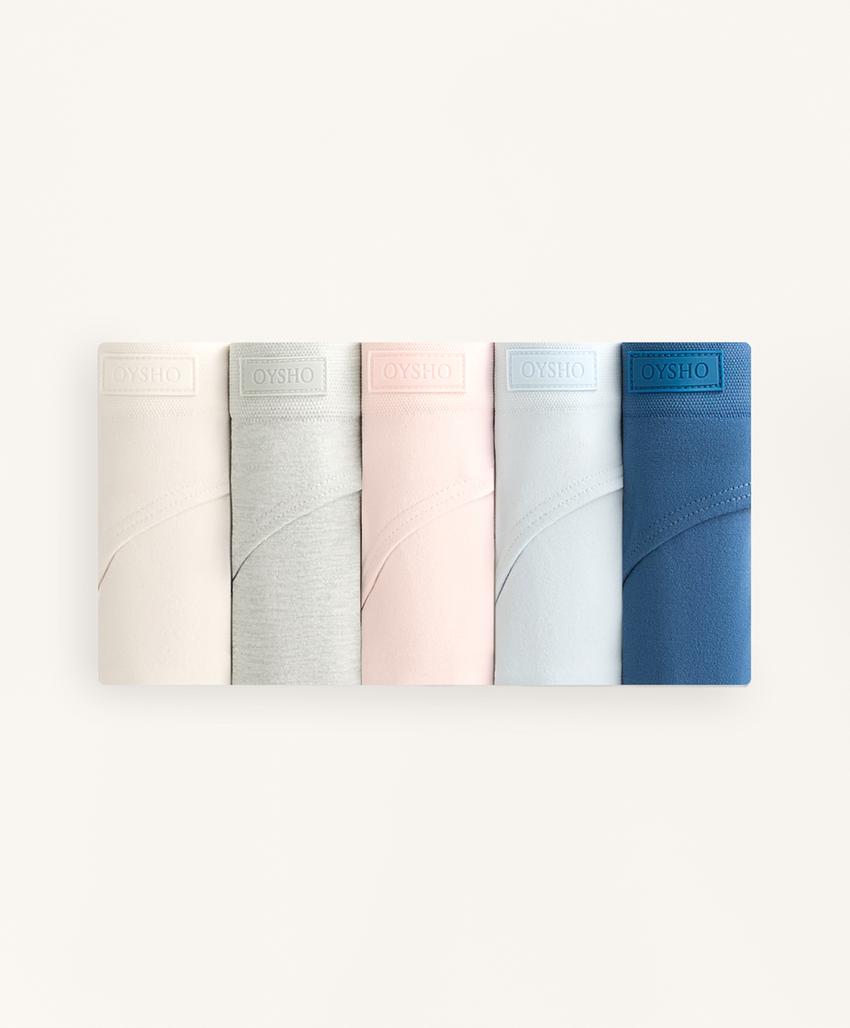 Pack de 5 cuecas tanga seamless soft touch