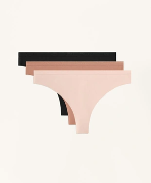 3 трусов танга из смесового полиамида с логотипом- Заказать в России