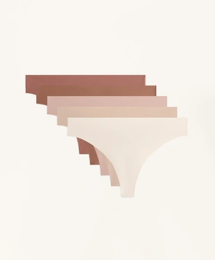 5 POLYAMIDE BLEND INVISIBLE THONGS- Заказать в России