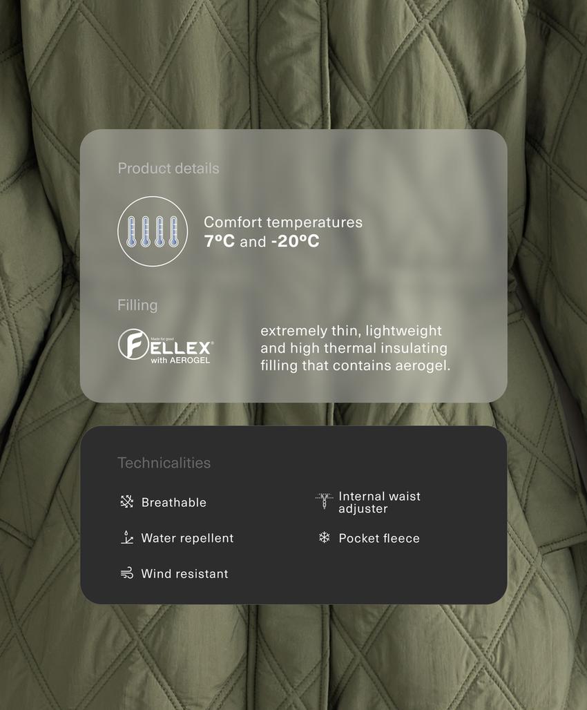 Water-repellent FELLEX® AEROGEL padded jacket
