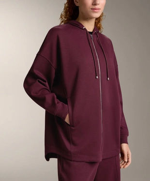 Куртка-OVERSIZE с капюшоном из пике с хлопком- Заказать в России