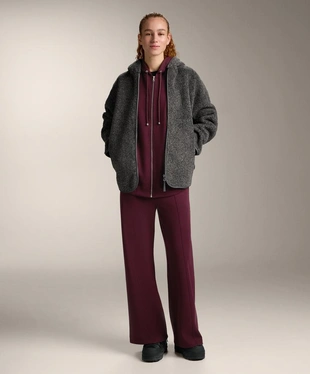 Куртка-OVERSIZE с капюшоном из пике с хлопком- Заказать в России