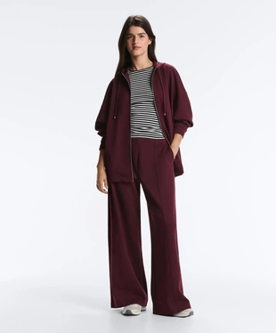 Длинные брюки пике с очень высокой посадкой из хлопка- Заказать в России