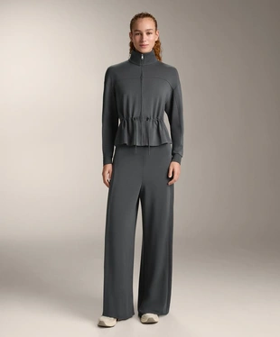 SOFT-TOUCH MODAL JACKET WITH ADJUSTABLE WAIST AND HIGH COLLAR- Заказать в России