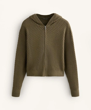 Вязаная куртка с капюшоном- Заказать в России