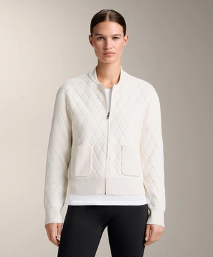 Вязаная куртка с ромбовидной структурой- Заказать в России