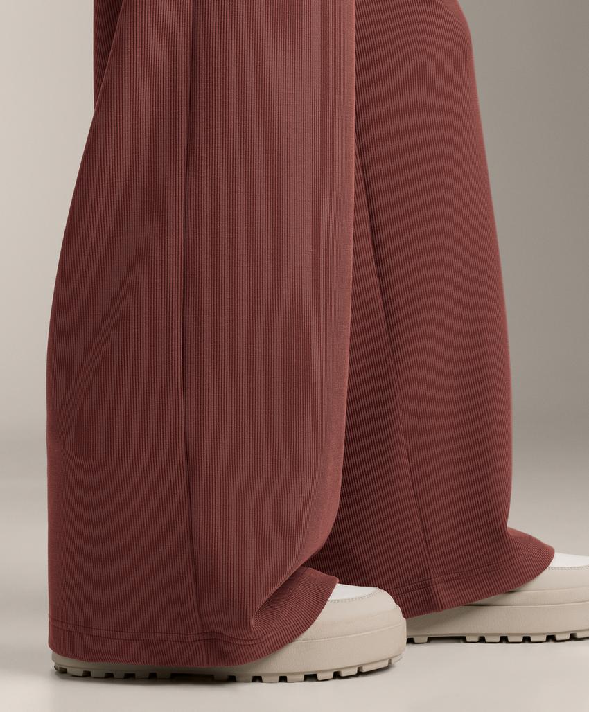 Брюки High rise Rib из мягкой ткани с модалом