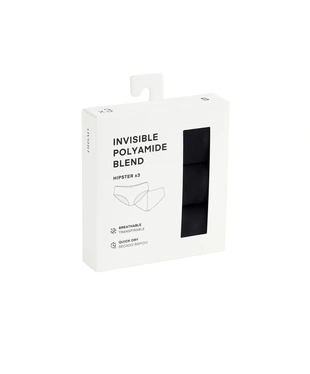 3 незаметных под одеждой классических трусов из смесового полиамида- Заказать в России