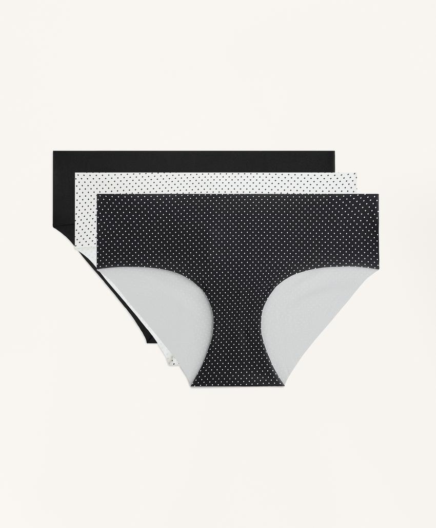 3 незаметных под одеждой трусов-хипстеров из смесового полиамида