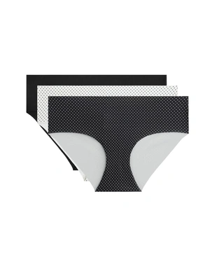 3 незаметных под одеждой трусов-хипстеров из смесового полиамида- Заказать в России